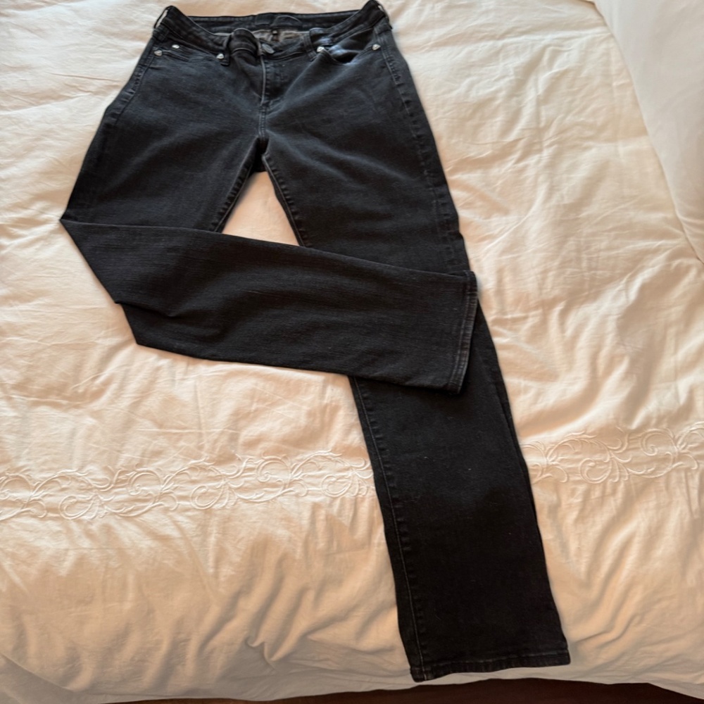 Kut from the Kloth Black Straight Leg Jeans Size 10 - Picture 2 of 6